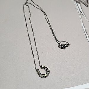 Vintage Y2K AB crystal horseshoe